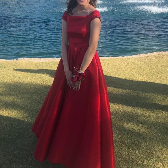 custom made Dresses & Skirts - Red size XS S cap sleeve full length prom dress